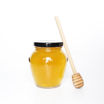 China Honey Butter Nuts Spice Honey Jar 106ml Empty Food Orcio Glass Jar For Packaging Pepper Jelly Jar With Black Metal Lid for sale