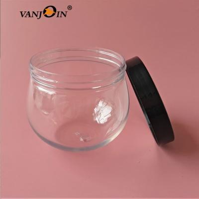 China Plastic Cookie 450ml Food Container Bottle Jam Jar Spice Storage With Plastic Cap for sale