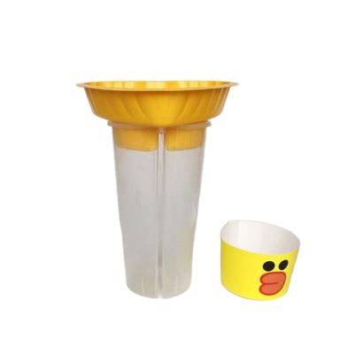 China 24oz 700ml Disposable Hot Milk Tea Cups Shared Cups For Boba Tea for sale