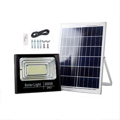 China High Quality Outdoor Waterproof IP67 200W Panel Garden LED Solar Lighting Outdoor Solar Flood Light Powered for sale