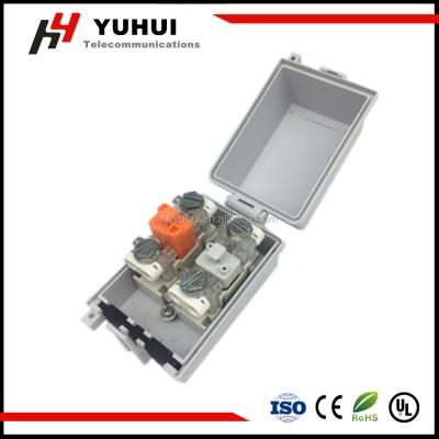 China Fixed in STB Module 2 Pair Telephone Drop Wire Connector Distribution Box for sale