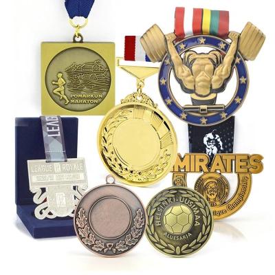 China Custom DIY Medals Blank Cheap 3d Marathon Race Medal Sports Metal Basketball Soccer Zinc Alloy Medal With Ribbon for sale