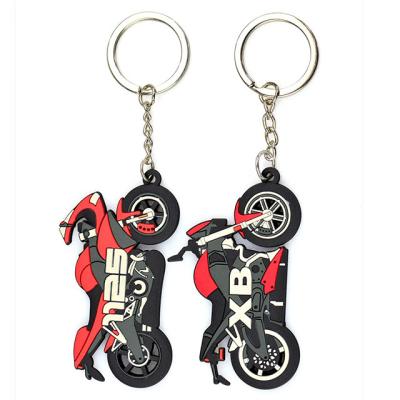 China Wholesale Custom Key Ring New Design Mini Motorcycle Keychains Cartoon Key Holder For Men Boy Key Bag Charm Accessories for sale