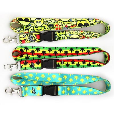 China Wholesale Customized Sublimation Lanyards Eco-friendly Polyester Blank Neck Printing With Logo Custom for sale