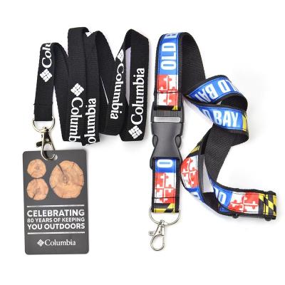 China Cheap Eco-friendly Custom Printed Neck Lanyard With Logo Polyester Lanyard Manufacturer Free Sample Promotional for sale