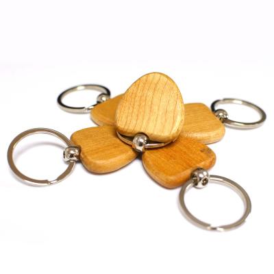 China Each Sublimation Ring Heat Transfer Key Key Chain Diy Printing Sublimation Blank MDF Wood Keychains for sale