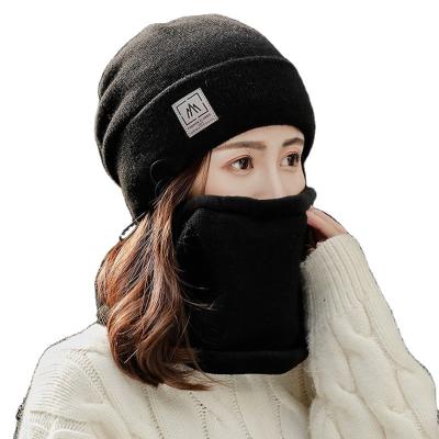 China 2022 COMMON Outdoor Winter Wool Earmuffs Set Warm Hat Scarf Cycling Outdoor Camping To Keep Warm And Cool Hat And Neck Warmer for sale