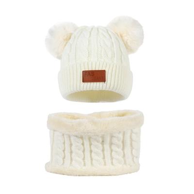 China Custom Kids Warm/Cosy/Comfortable Hat and Scarf Set Kids Hat for Boy and Girl Kids Warm Thick Fleece Hats for sale