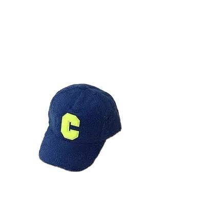 China 2022 New Winter COMMON Kid's Lamb Wool Plush Baseball Cap Custom 5 Panel Ski Skate Baseball Sports Hat Outdoor Hat For Kids for sale