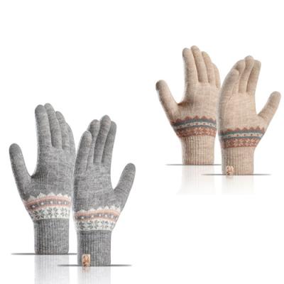 China Touch Screen Finger Touch Screen Gloves/Fashion/Comfortable/Durable Women Winter Full Knit Warm WinterTouch Magic Screen Wool Gloves Mittens for sale