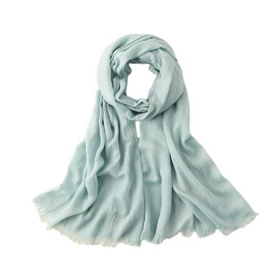 China Wear Decoration Cotton Scarf Women 2022 Hijab Neatly Stitched Optional Ethnic Chiffon Scarf Muslim Shawl Various Colors for sale