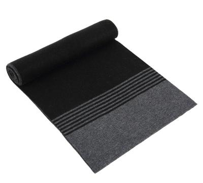 China Manufacturer New Design Custom Black Wool Cashmere Scarf Winter Scarf Men Warm Keeping Scarf for sale