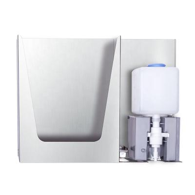 China Special Modern Hotel Bathroom Wall Mounted Mirror Behind Combo Cabinet Soap Dispensers Paper Towels Two In One for sale