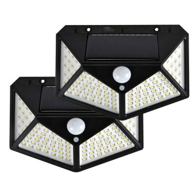 China Garden 100 Led Modern PIR Sensor Garden Light Wireless Led Solar Garden Wall Light for sale