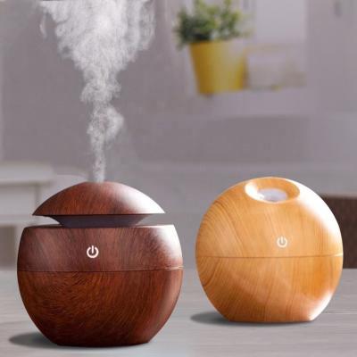 China USB Air Humidification+Light Portable Air Humidifier Amazone 300ML Creative Wood Ultrasonic Purifier for sale