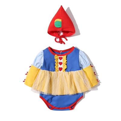 China Polyester/Princess Dress With Cotton Plant Long Sleeves And Mesh Hat Kids Toddler Baby Girl Clothes Dress Snow White for sale