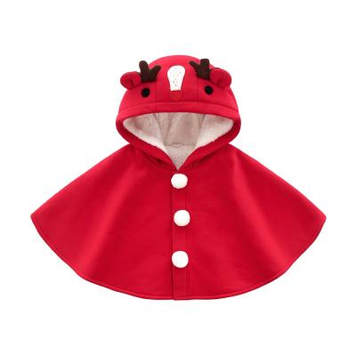 China Polyester/Cotton New Product Christmas Elk Coat Children's Coat With Velvet To Keep Warm Newborn Baby Rompers Overalls Clothes Winter Sets for sale