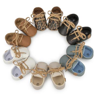 China Manufacturer Breathable Hard Bottom Soft PU Baby Boy Leather Toddler Toddler Shoes Casual Baby Shoes For 0-24M for sale