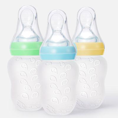 China Healthy Food Grade Silicone Squeeze Baby Bottles BPA Free Newborn Baby Bottle for sale