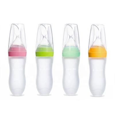 China BPA Logo OEM ODM Silicone Baby Feeder Free Portable Custom Spoon Baby Bottle Biberones for sale