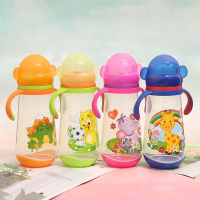 China Manufacturer BPA Free Cheap Baby Bottles Milk PP Feeding Bottles With Handles For Plastic Feeding Supplies for sale