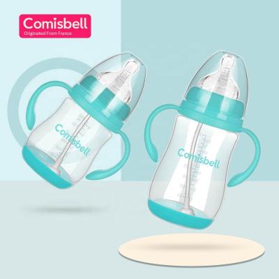 China BPA Free pp Anti-colic Newborn Wide Baby Bottle with Straw Clear Baby Bottle Wholesale for sale