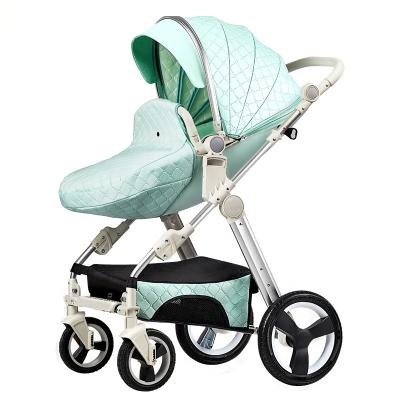 China Oxford High-landscape Aluminum Alloy Steel Frame Can Sit And Lie Down Newborn Shock Absorbing Four-Wheel Baby Stroller for sale