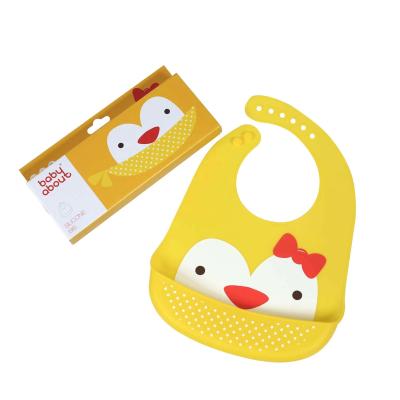 China Washable Food Grade BPA Free Silicone Waterproof Easy To Clean Easy To Wear Multicolor Printing Baby Bib for sale