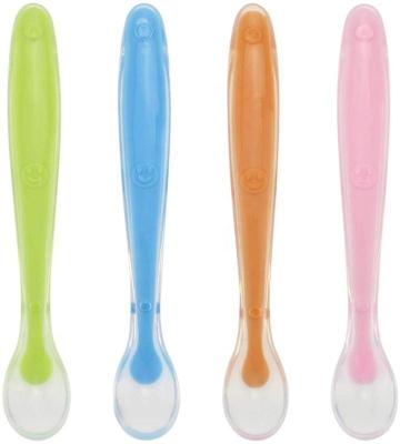 China Manufacturer Direct Sales Of Baby Feeding Spoon Baby Training Spoon Bpa Free Colorful Soft Silicone Bpa Free for sale