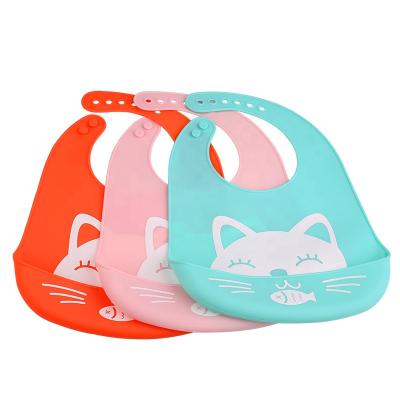 China Hot-selling Custom Waterproof Baby Silicone Food Grade Bibs Wholesale BPA Free Washable for sale