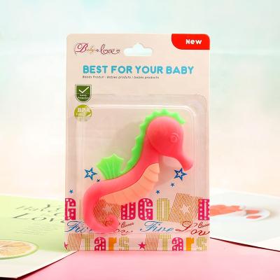 China Wholesale BPA Free Baby Teething Toy New Custom Seahorse Food Grade Silicone Teether for sale