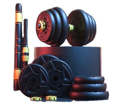 China Plated Eco-friendly Fitness 10kg 15kg 20kg Dumbbell Home Dumbbell Set With Adjustable Weight for sale