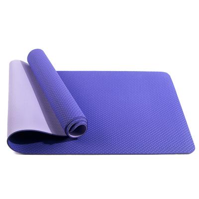 China Durable Non Slip 2 Color Eco Friendly Double Sided Tape Yoga Mat 8mm For Workout For Women Men For Kids Adults for sale