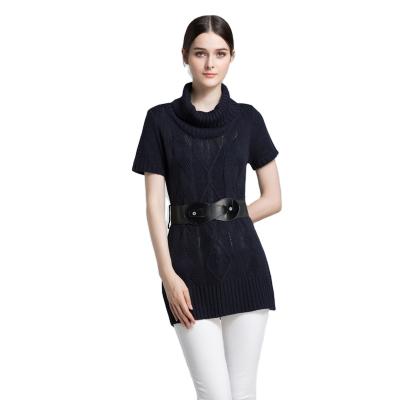 China China Dongguan Custom Cowl Neck Short Sleeve Sweater Dresses For Women for sale