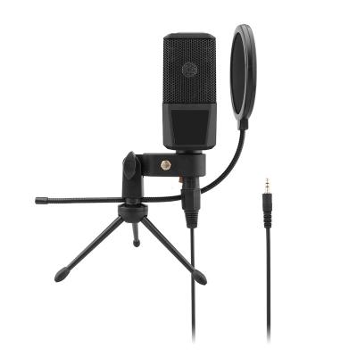 China Black Sound Type USB Microphone 4 Item Style Original Color Performance Feature Karaoke Desktop Microphone for sale