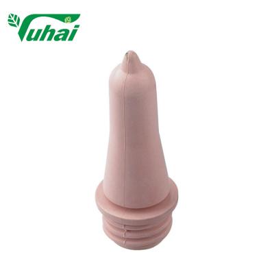 China Pink Small Teats , 42g Weight Calf Bottle Nipples 6mm Bilateral L Shaped Hole for sale