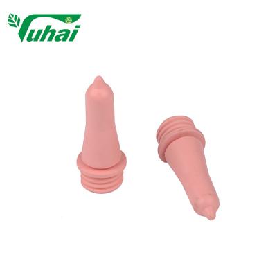 China Spiral Calf Nipples Animal Feeding Teats , 6mm Bilateral l - Shaped Hole Teats for sale