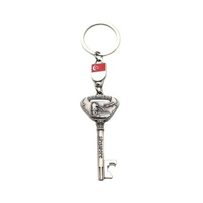 China Promotion & Custom Metal Resin Enamel Shape Key Gift New Product Logo Soft Beer Bottle Opener Key Chain for sale