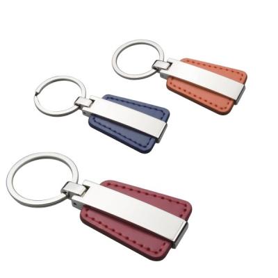 China Promotion & Custom Leather Gift Key Chain , Cheap Promotion Leather Keychain for sale