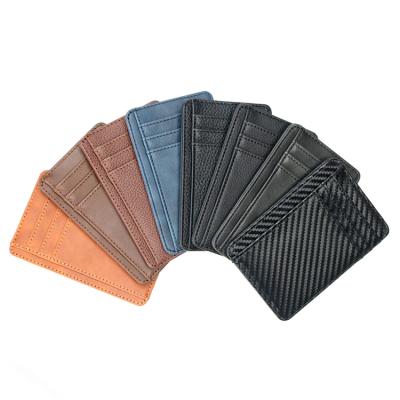 China RFID Rfid Blocking Card Holder Purse Leather Slim Minimalist Men's Wallet for sale