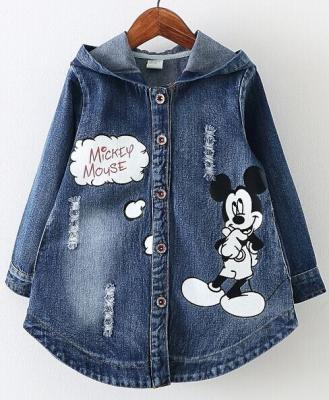 China 2019 Autumn girls polyester/cotton Mickey is lattice jacket for sale