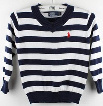 China Anti-shrink kids striped sweater designs for kids hand knit for sale