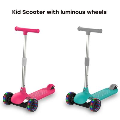 China Outdoor Kid Kick Scooter 3 Wheel Child Kids Pink Green Toys Body PVC Light Blue Training for sale