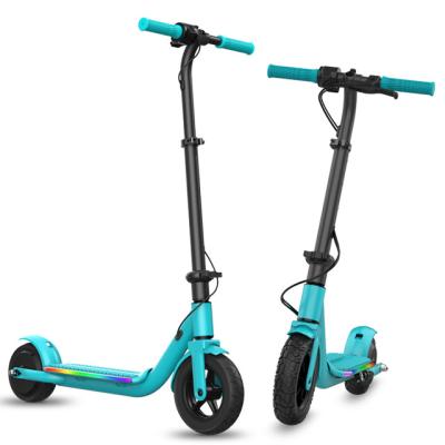 China ALLOY 2 Wheels Electric Kids Kick Scooters 6inch 150W Aluminum Alloy Height Adjustable With Colorful LED Lights for sale