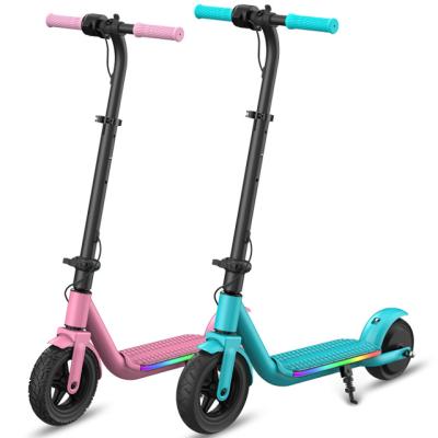 China ALLOY Height Adjustable Kids Electric Scooters 6inch 150W Aluminum Alloy With Colorful LED Lights UL2272 Certificated for sale