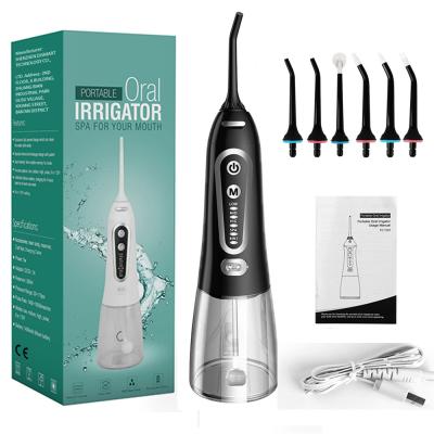 China 75times Dental Flosser Upgraded Cordless Dental Teeth Irrigator Handheld and Rechargeable IPX7 Waterproof with 5 Modes for sale