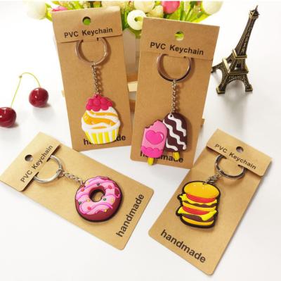 China Silicone Rubber Ice Cream, Hamburg Design Key Chain Cute Cartoon Key Chain New for sale