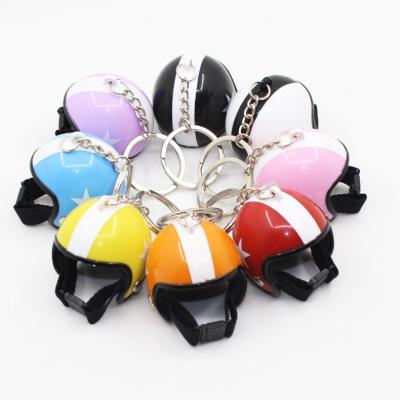 China Cute Helmet Car Metal Safety Key Chain Kids Toy Key Protector Knight Hat Head Holder For Women Bag Accessories for sale