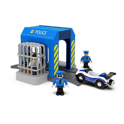 China Hot Selling Security Products DIY Assembled Flexible Track Toy Scene Building Police Station Increase Series Slot Toy for sale