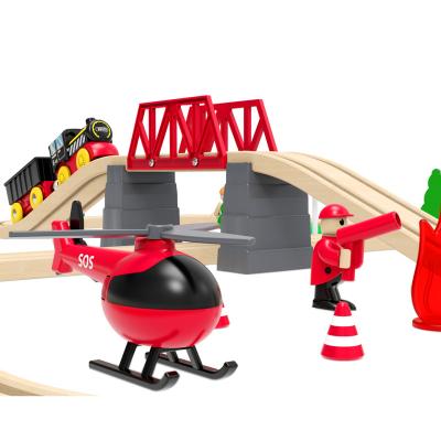 China Eco-friengly Train Railway Set DIY Assemble Wooden Toys Train Track Setpcs 8 Glyph Box Item Style Weather Wooden Pcs Color Weight Material Type for sale